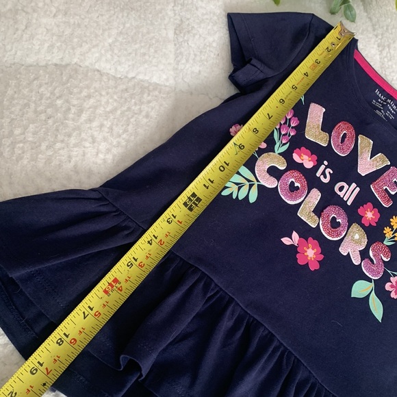 NWT Isaac Mizrahi LOVE Navy Blue Top Sequins 5/6 - Picture 6 of 8